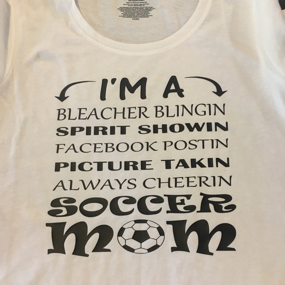 Women’s soccer ⚽️ mom tshirt 100% hand made NWOT